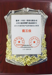 同类产品市场综合占有率前三位